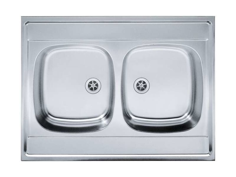 Junona Line Kitchen Furniture Set 240 cm – Chalk Gloss with Craft Gold Oak worktop and sink