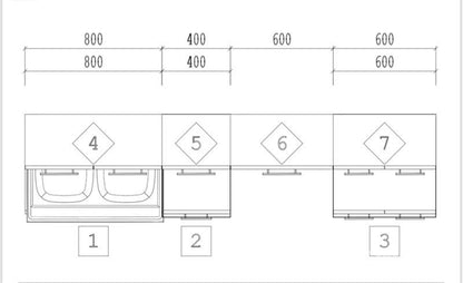 Junona Line Kitchen Furniture Set 240 cm – Chalk Gloss with Craft Gold Oak worktop and sink
