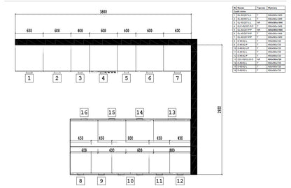 Expo 30 Edan White Kitchen with Island – Showroom Model in Flat-Pack