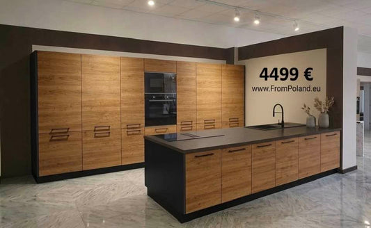 Kitchen with Island - Lancelot oak in Flat-Pack (Kopia)