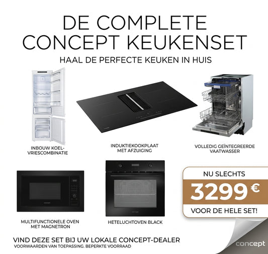 COMPLETE CONCEPT KITCHEN SET (BLACK DESIGN LINE)