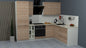 Family Line Sole Corner Kitchen Furniture Set 255x200 cm – Arlington Oak (Without Worktop & Plinth)