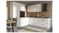 Family Line Top Line Left-Hand Corner Kitchen Furniture Set 225x260 cm – White High Gloss (Without Worktop & Handles)