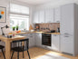 Family Line Verdi Right-Hand Corner Kitchen Furniture Set 270x180 cm – Light Gray Matte (Without Worktop)