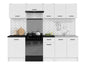 Sara Line 240 cm Kitchen Set – Modern White Cabinets